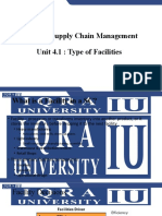 BUS473: Supply Chain Management Unit 4.1: Type of Facilities
