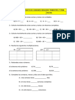 Contenidos Matemáticos Comunes Segundo Trimestre 2º Primaria PDF