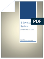 E-Invoice System: User Manual For Tax Payers