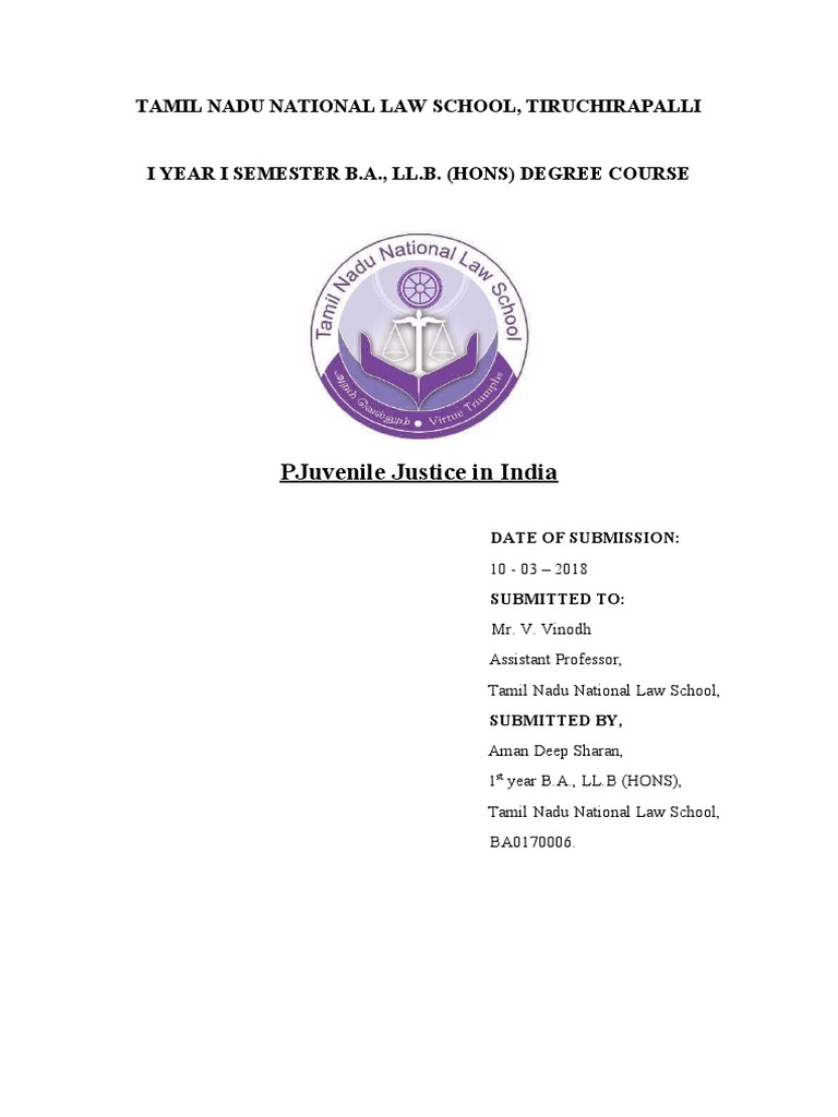 Juvenile Justice System in India | PDF | Juvenile Delinquency ...