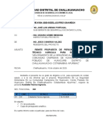 Propuesta de personal asistente técnico agrícola para proyecto de seguridad alimentaria en Huancuire