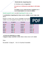 13.11.2020 Modul Indicativ, Timpul Imperfect