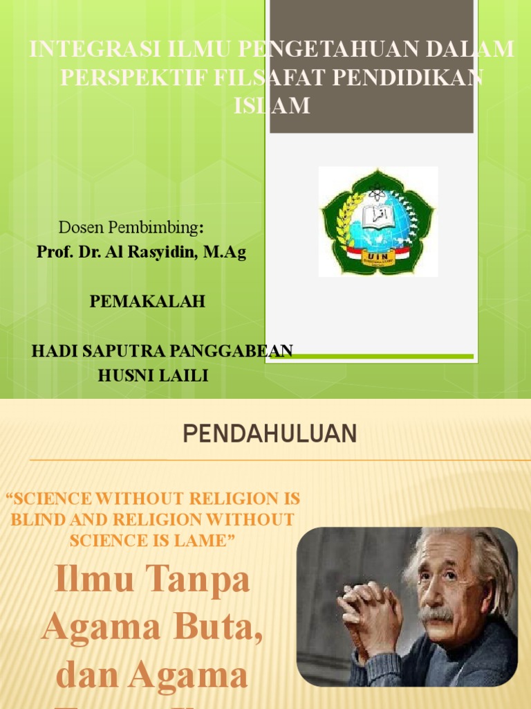 Integrasi Ilmu dan Agama dalam Pendidikan | PDF