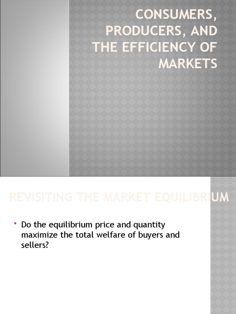Consumers Producers Surplus PDF Economic Surplus Economic
