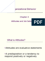 Organizational Behavior: Chapter-3 Attitudes and Job Satisfaction