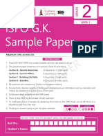 ISFO Sample Paper GK 2