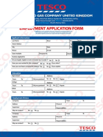 Tesco Oil and Gas Company United Kingdom Job Offer Application Form PDF