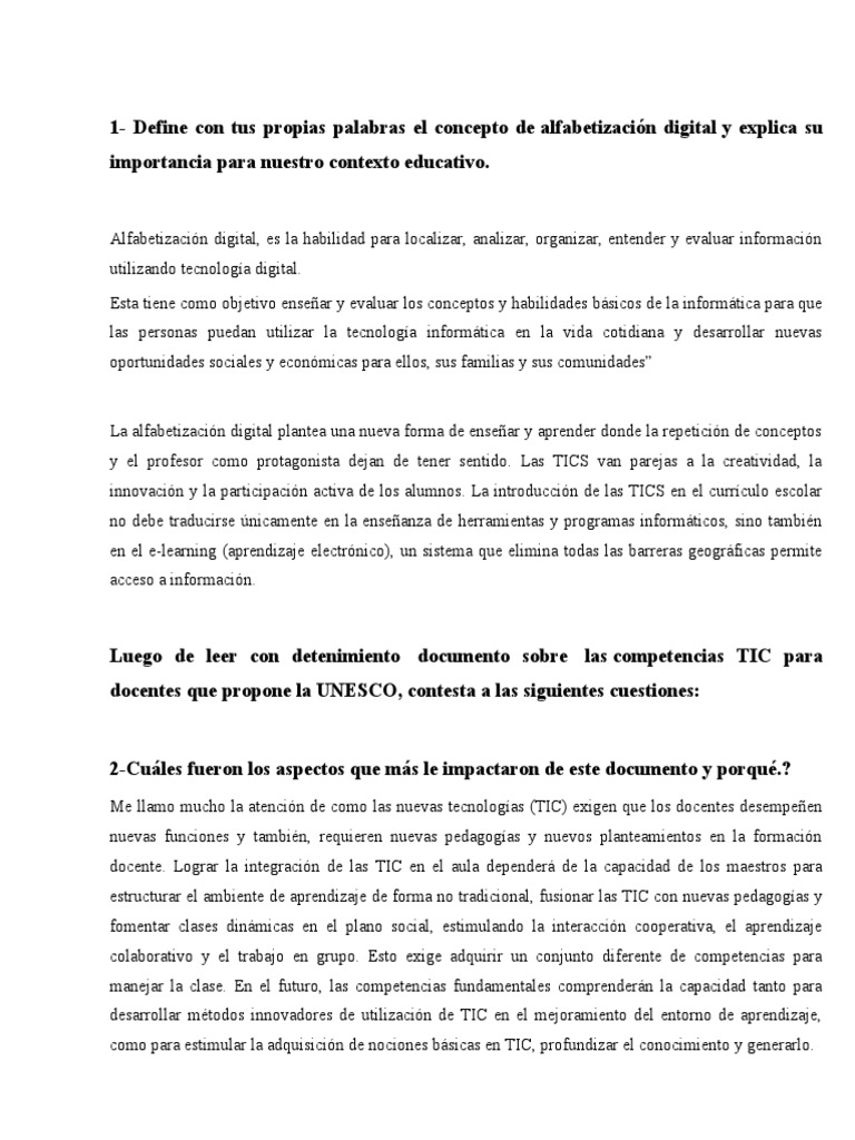 1-Competencias Tic | PDF | Tecnología de información y comunicaciones ...