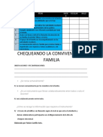 Lista de Chequeo de La Convivencia