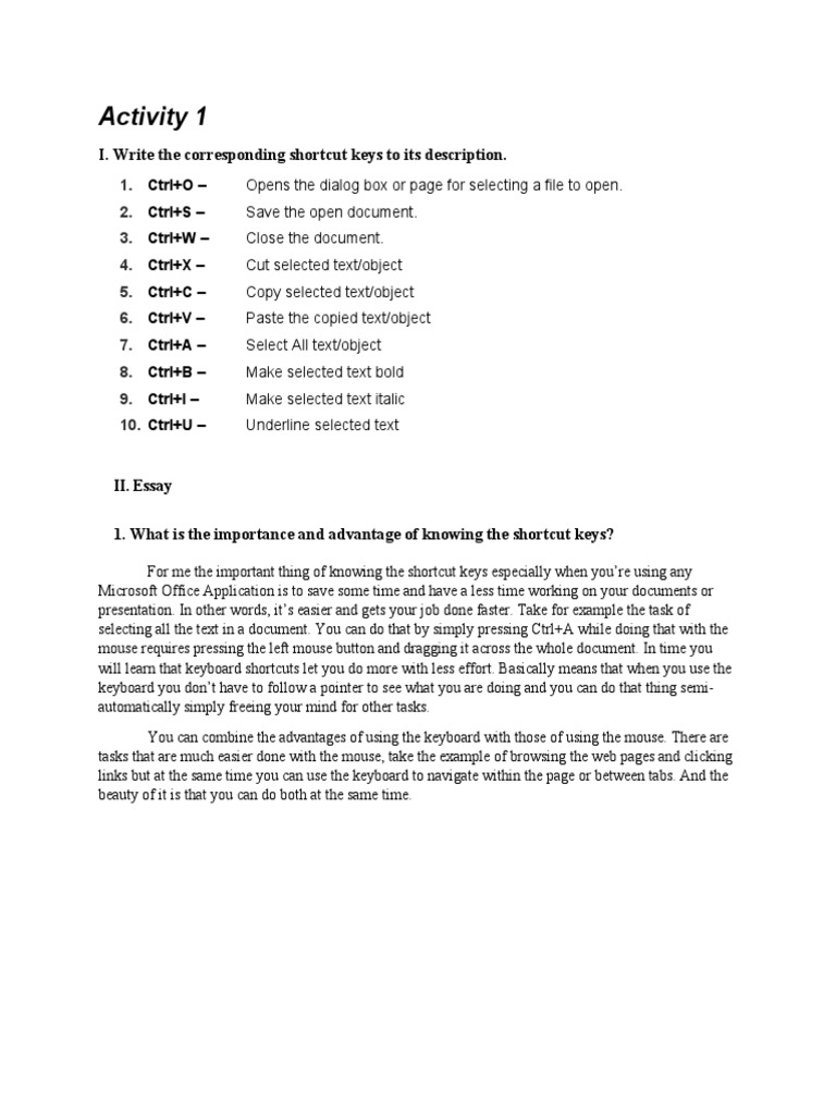 Essential Computer Shortcut Keys | PDF | Career & Growth