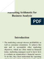 5.4 Marketing Arithmetic For Business Analysis