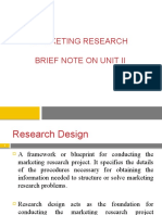 Marketing Research Brief Note On Unit Ii