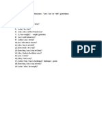 4.make The Present Continuous - 'Yes / No' or 'WH' Questions