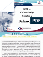 INGM 323 Machine Design: Balancing