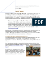 HIV/AIDS: A Rural Issue: of The 36,1 Million People Living With HIV/AIDS, An Overwhelming 95 Percent Live