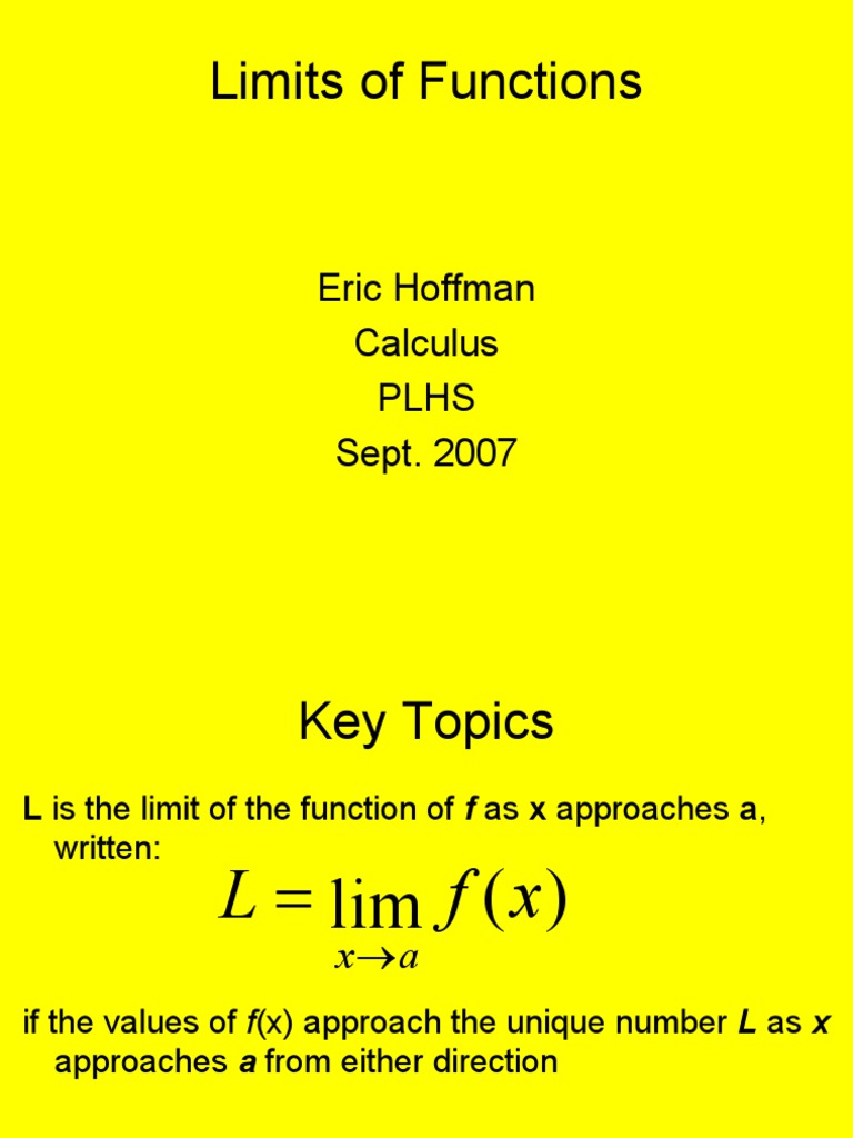 2.2 Limits of Functions | PDF | Function (Mathematics) | Abstract Algebra