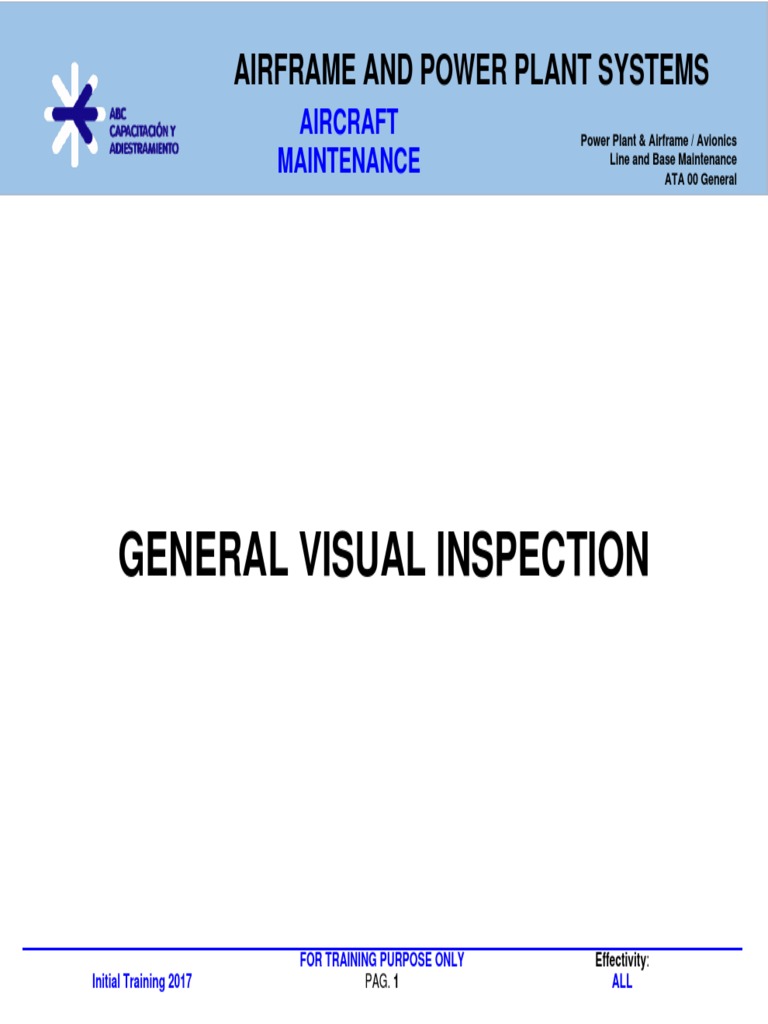 Difference Between General Visual Inspection And Detailed Visual Inspection