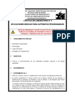 Práctica #8. Aplicaciones Básicas para Autómatas Progamables