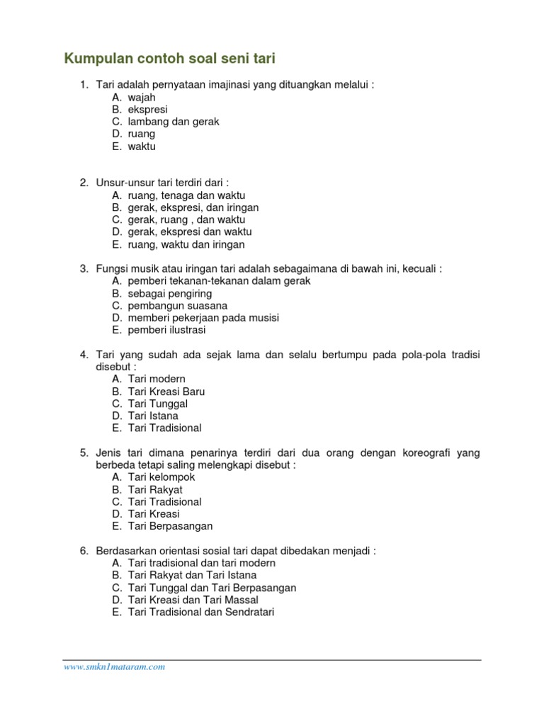 Contoh Soal Praktek Sbk Kelas 9 Ktsp