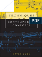 David Cope - Techniques of the Contemporary Composer
