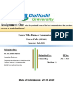 Assignment On:: Course Title: Marketing Management