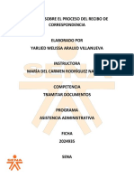 Informe Sobre El Proceso Del Recibo de Correspondencia