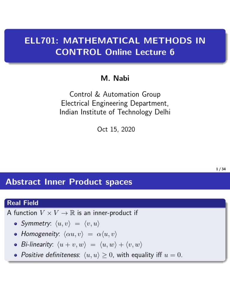 Inner Product Spaces and Norms Explained | PDF | Norm (Mathematics ...