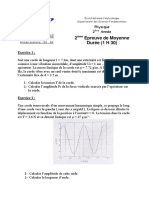 2 Epreuve de Moyenne Durée (1 H 30) : Exercice 1