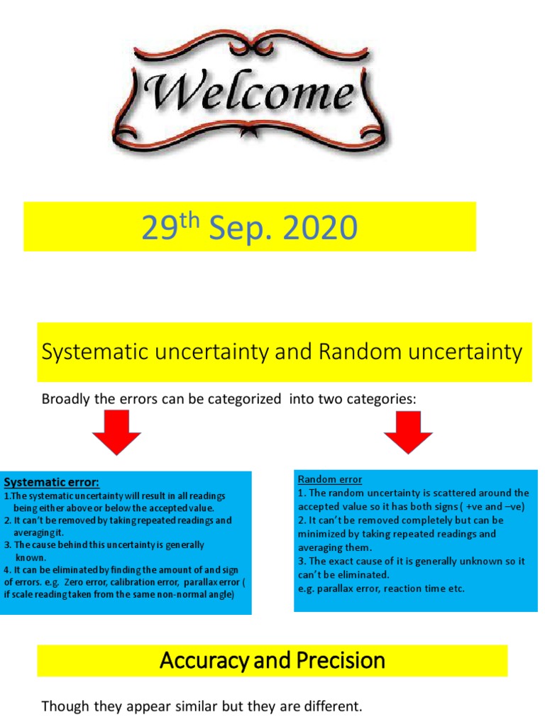 15 Systematic and Random Errors | PDF | Significant Figures ...