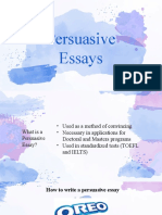 Persuavive Essays and Abstracts