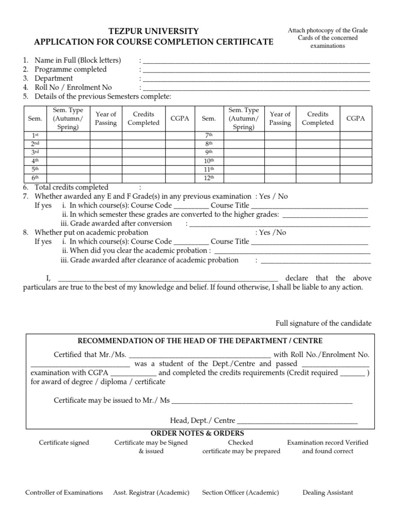 Course Completion Appln PDF | PDF | Test (Assessment) | Academic Degree