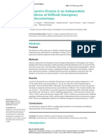 C Reactive Protein An Independent Predictor of Difficult Emergency Cholecystectomy