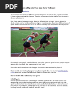 4 Different Types of Sports That You Have To Know: Sports Type Antje Nacht