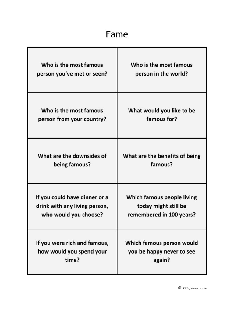 Exploring Fame: Questions & Insights | PDF