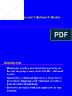 Relational Algebra and Relational Calculus