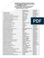 Lista Especies Dendrología I-Bosque Andino