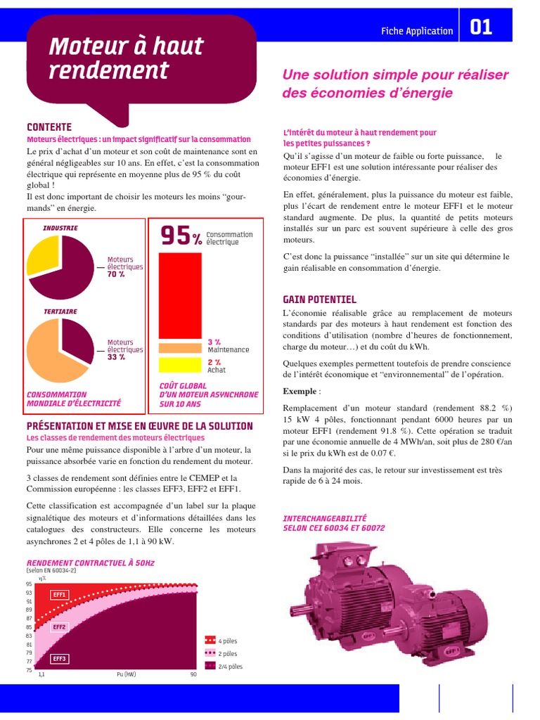 Classes de rendement des moteurs électriques PDF Conservation de l — free download