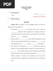 Affidavit of Accident - Template