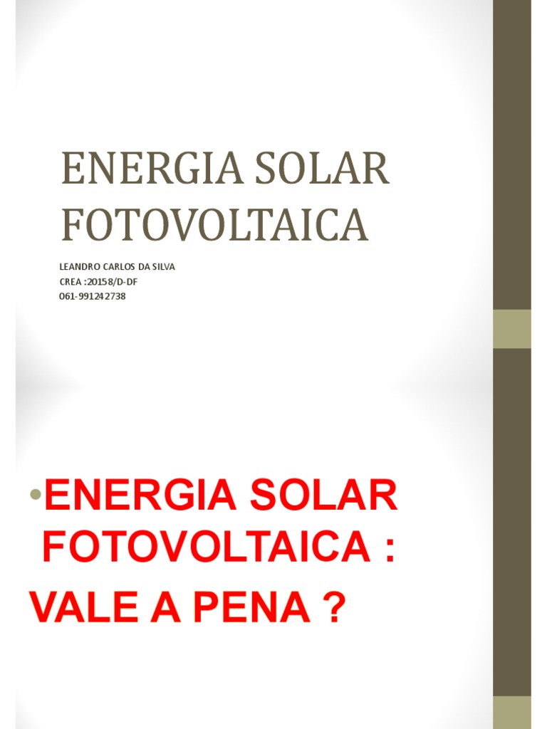 Guia Completo sobre Energia Solar Fotovoltaica | PDF | Fotovoltaica ...