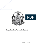 Badgercare Plus Application Packet: F-10182 - July 2020