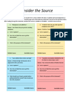 Consider The Source Worksheet