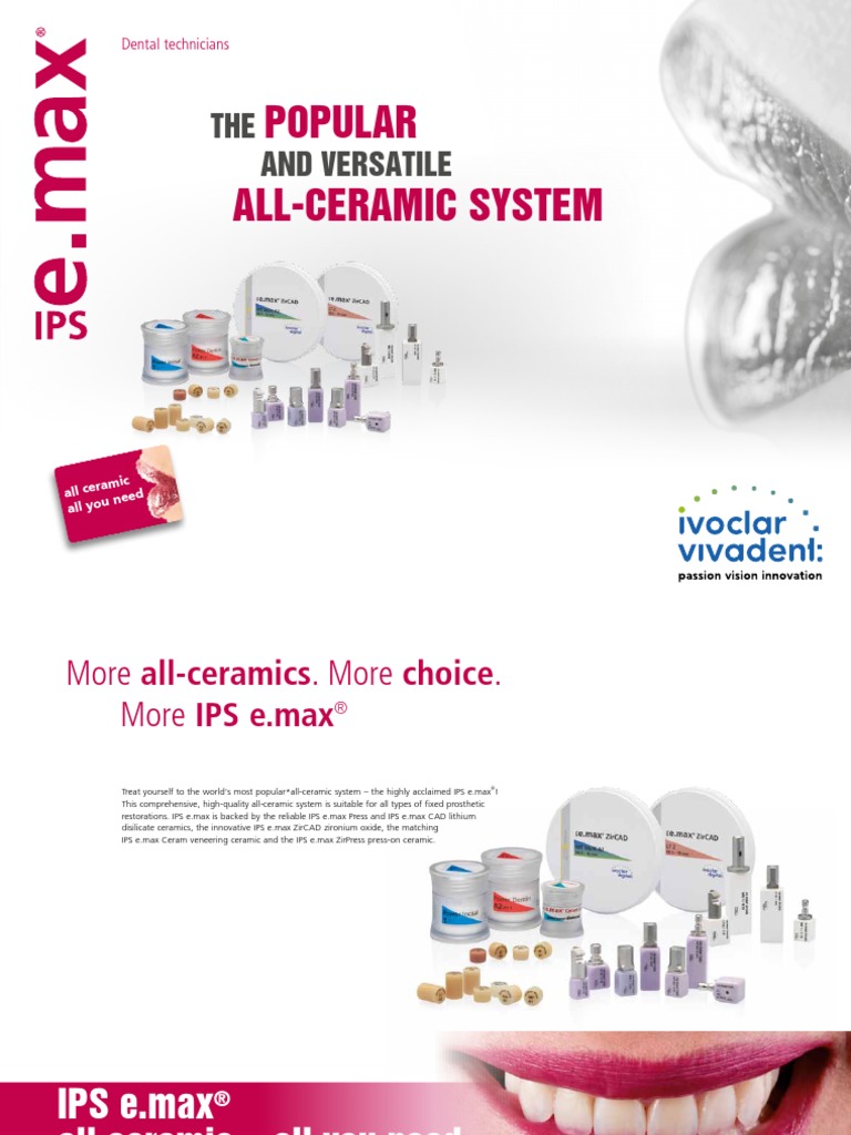 IPS E-Max System - Technicians PDF | PDF | Materials | Mouth