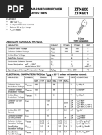 ZTX600 ZTX601 ZTX600 ZTX601: NPN Silicon Planar Medium Power Darlington Transistors