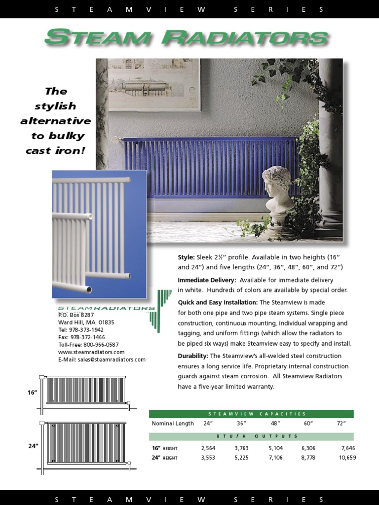 Steamview Radiator Installation Guide | PDF | Pipe (Fluid Conveyance ...