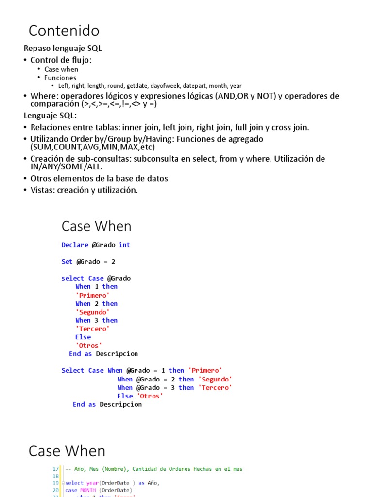 Repaso Completo de SQL y Ejercicios | PDF | SQL | Bases de datos