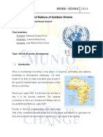 African Economy Development at MUNIO ECOSOC 2014