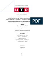 Nivel de satisfacción en clases virtuales UTP Lima Sur CGT 2020