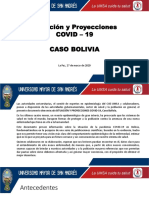 Situación y Proyecciones COVID – 19 Bolivia