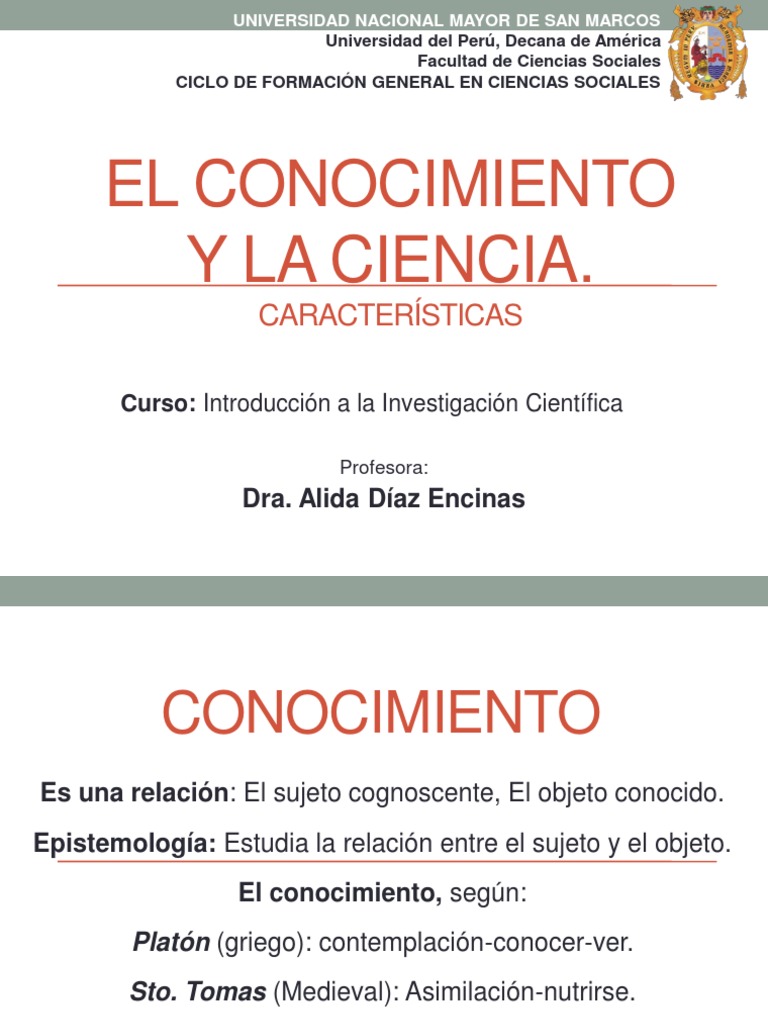 Tema 1.-Conocimiento y Ciencia | PDF | Conocimiento | Ciencias Políticas
