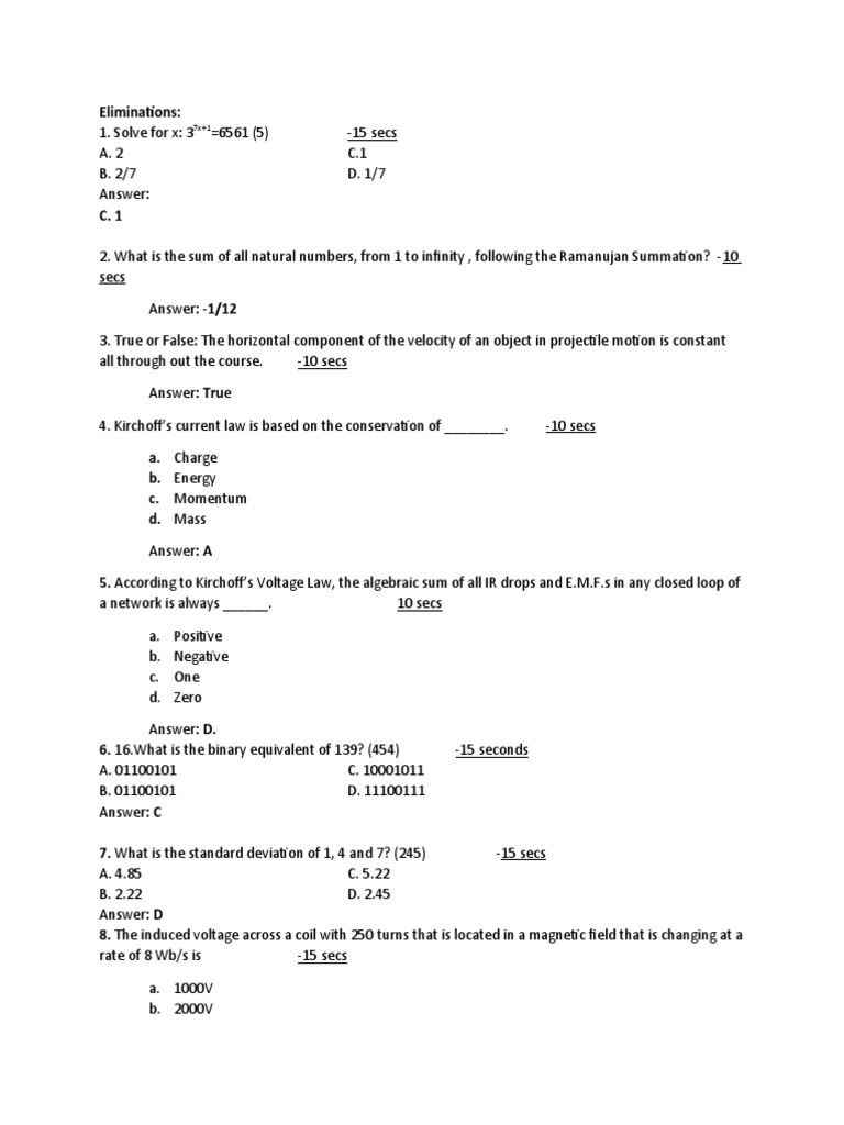 Math and Physics Problem Solutions | PDF | Electrical Impedance | Capacitor